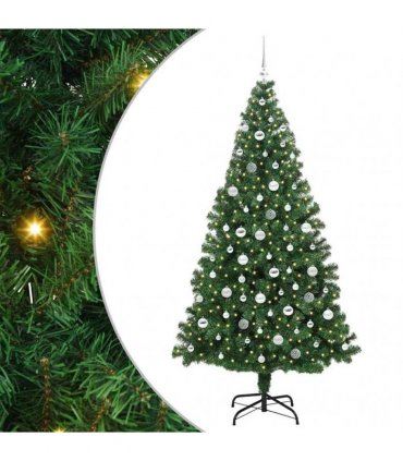 vidaXL Christmas Tree with LED Light 210 cm 300 LEDs Warm White