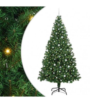 vidaXL Christmas Tree with LED Light 240 cm 300 LEDs Warm White