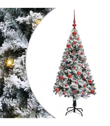 vidaXL Artificial Christmas Tree White 120 cm PVC and Plastic