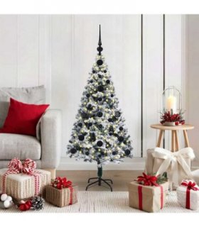 vidaXL Artificial Christmas Tree White 120 cm PVC and Plastic
