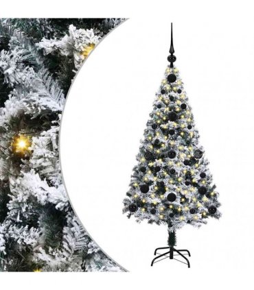 vidaXL Artificial Christmas Tree White 120 cm PVC and Plastic