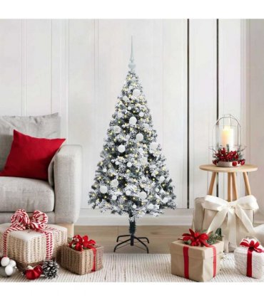 vidaXL Artificial Christmas Tree White 120 cm PVC and Plastic
