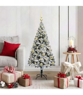 vidaXL Artificial Christmas Tree White 120 cm PVC and Plastic