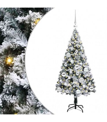 vidaXL Artificial Christmas Tree White 120 cm PVC and Plastic