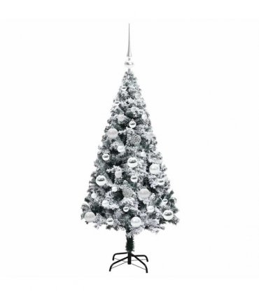 vidaXL Artificial Christmas Tree White 120 cm PVC and Plastic