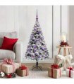 vidaXL Artificial Christmas Tree White 120 cm PVC and Plastic