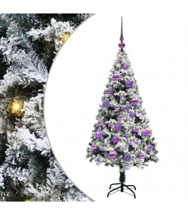 vidaXL Artificial Christmas Tree White 120 cm PVC and Plastic