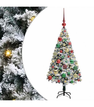 vidaXL Artificial Christmas Tree White 120 cm PVC and Plastic