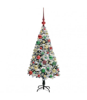 vidaXL Artificial Christmas Tree White 120 cm PVC and Plastic