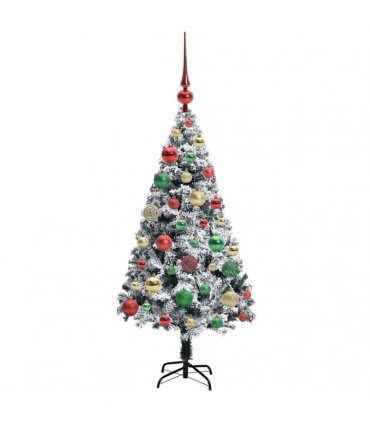 vidaXL Artificial Christmas Tree White 120 cm PVC and Plastic