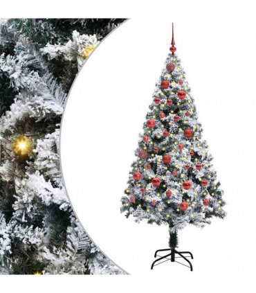 vidaXL Artificial Christmas Tree White 150 cm PVC and Plastic