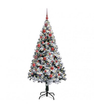 vidaXL Artificial Christmas Tree White 150 cm PVC and Plastic
