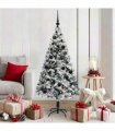 vidaXL Artificial Christmas Tree White 150 cm PVC and Plastic