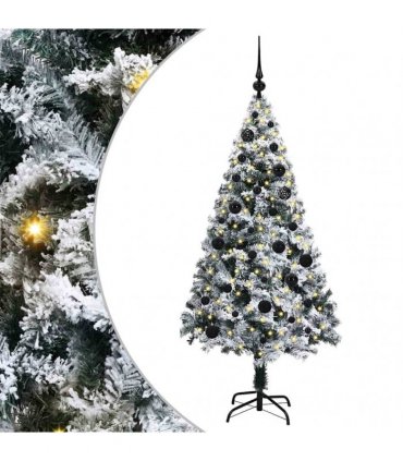 vidaXL Artificial Christmas Tree White 150 cm PVC and Plastic
