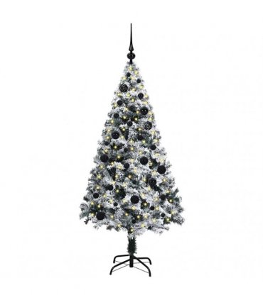 vidaXL Artificial Christmas Tree White 150 cm PVC and Plastic