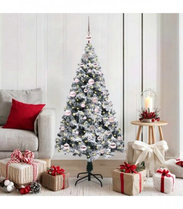 vidaXL Artificial Christmas Tree White 150 cm PVC and Plastic