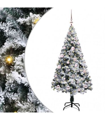 vidaXL Artificial Christmas Tree White 150 cm PVC and Plastic