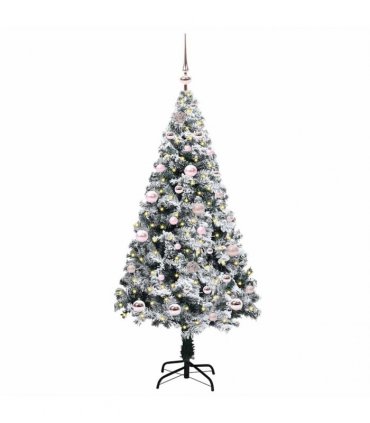 vidaXL Artificial Christmas Tree White 150 cm PVC and Plastic