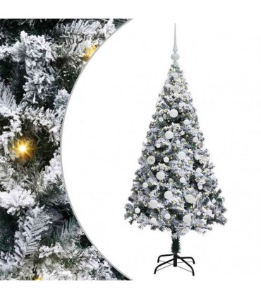 vidaXL Artificial Christmas Tree White 150 cm PVC and Plastic