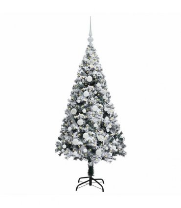 vidaXL Artificial Christmas Tree White 150 cm PVC and Plastic