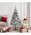 vidaXL Artificial Christmas Tree White 150 cm PVC and Plastic