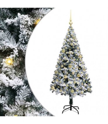 vidaXL Artificial Christmas Tree White 150 cm PVC and Plastic
