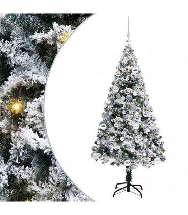 vidaXL Artificial Christmas Tree White 150 cm PVC and Plastic