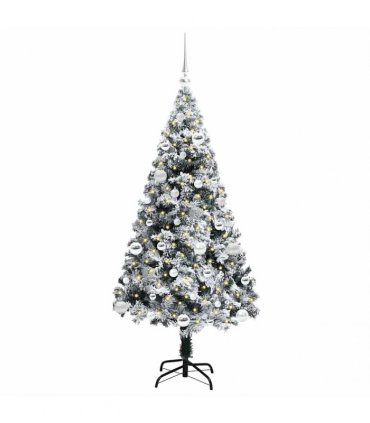 vidaXL Artificial Christmas Tree White 150 cm PVC and Plastic