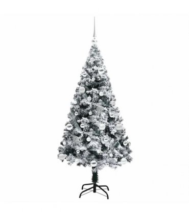 vidaXL Artificial Christmas Tree White 150 cm PVC and Plastic