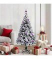 vidaXL Artificial Christmas Tree White 150 cm PVC and Plastic