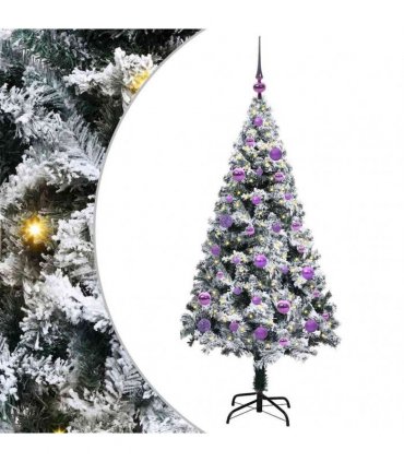 vidaXL Artificial Christmas Tree White 150 cm PVC and Plastic