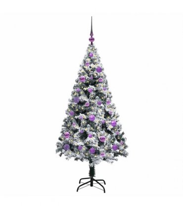 vidaXL Artificial Christmas Tree White 150 cm PVC and Plastic