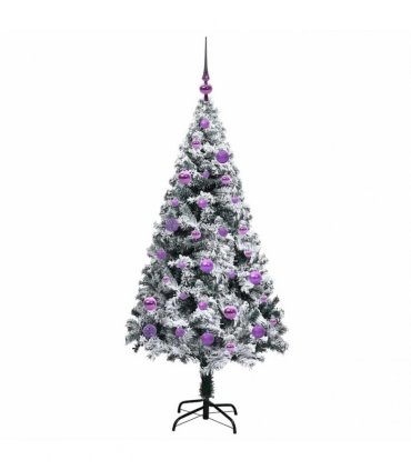 vidaXL Artificial Christmas Tree White 150 cm PVC and Plastic