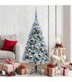 vidaXL Artificial Christmas Tree White 150 cm PVC and Plastic