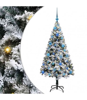 vidaXL Artificial Christmas Tree White 150 cm PVC and Plastic