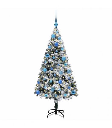 vidaXL Artificial Christmas Tree White 150 cm PVC and Plastic