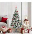 vidaXL Artificial Christmas Tree White 150 cm PVC and Plastic