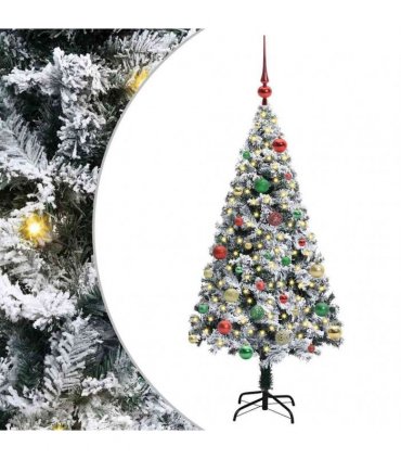 vidaXL Artificial Christmas Tree White 150 cm PVC and Plastic