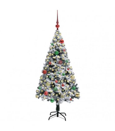 vidaXL Artificial Christmas Tree White 150 cm PVC and Plastic