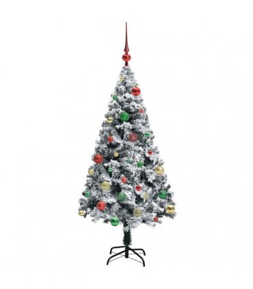 vidaXL Artificial Christmas Tree White 150 cm PVC and Plastic