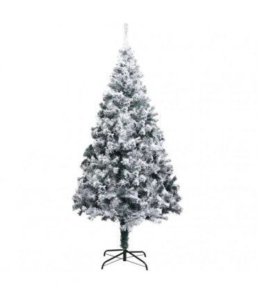 vidaXL Artificial Christmas Tree with 300 LEDs with Stand White 180 cm