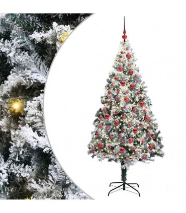 vidaXL Artificial Christmas Tree White 180 cm PVC and Plastic