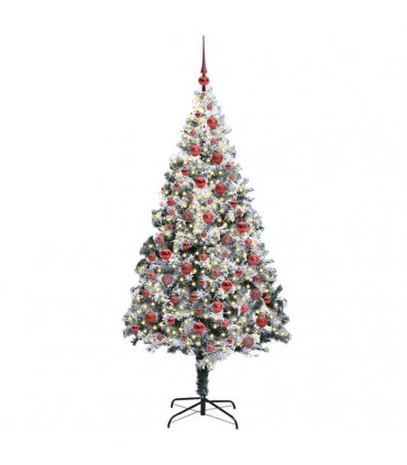 vidaXL Artificial Christmas Tree White 180 cm PVC and Plastic