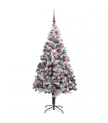 vidaXL Artificial Christmas Tree White 180 cm PVC and Plastic