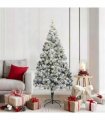 vidaXL Artificial Christmas Tree White 180 cm PVC and Plastic