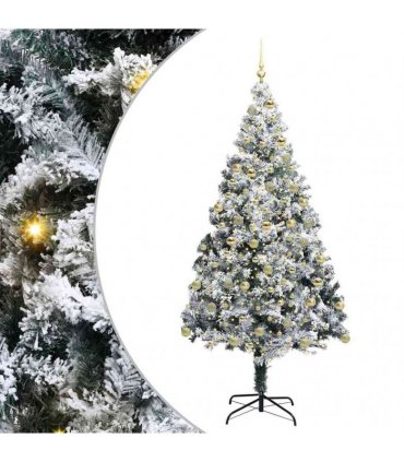 vidaXL Artificial Christmas Tree White 180 cm PVC and Plastic