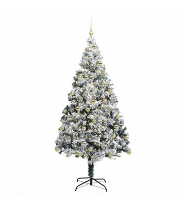 vidaXL Artificial Christmas Tree White 180 cm PVC and Plastic