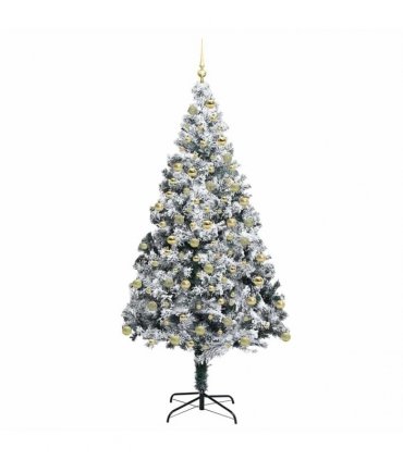 vidaXL Artificial Christmas Tree White 180 cm PVC and Plastic