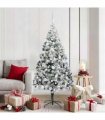vidaXL Artificial Christmas Tree White 180 cm PVC and Plastic