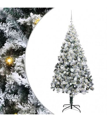vidaXL Artificial Christmas Tree White 180 cm PVC and Plastic